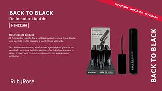 DELINEADOR LIQUIDO BACK TO BLACK RUBY ROSE C/24PCS