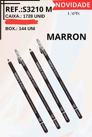 LAPIS DE OLHO MARROM SARAHS BEAUTY C/12PCS