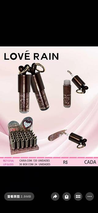 LIP GLOSS JHINE C/24PCS LOVE RAIN