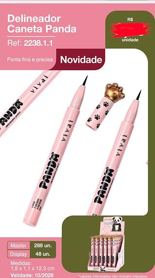 CANETA DELINEADOR PANDA VIVAI C/48PCS