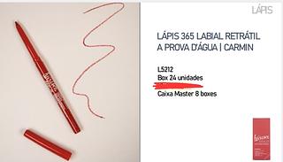 LAPIS LABIAL RETRATIL CARMIN C/24PCS