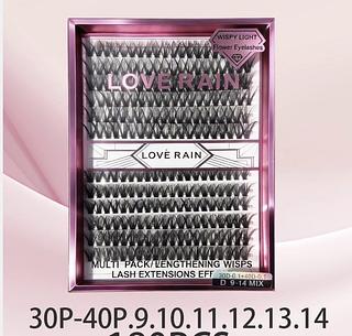 KIT CILIOS TUFINHO C/12PCS 30P-40P LOVE RAIN