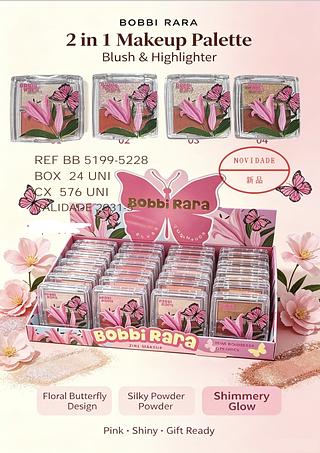 BLUSH E ILUMINADOR BOBBI RARA C/24PCS