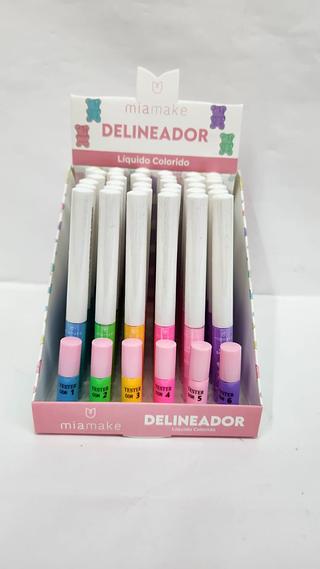 DELINEADOR LIQUIDO COLORIDO GUMMY MIAMAKE C/36PCS