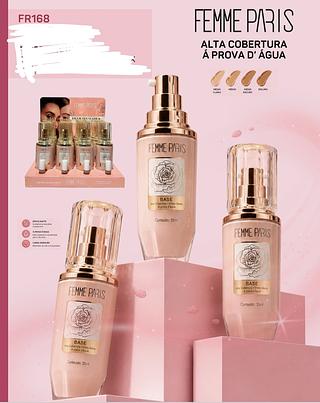 BASE ALTA COBERTURA A PROVA DAGUA FEMME PARIS C/12PCS