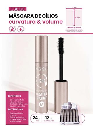 MASCARA PARA CILIOS CURVATURA E VOLUME PINK 21 C/24CPS
