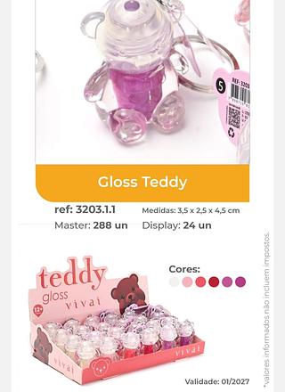 GLOSS TEDDY C/24PCS VIVAI