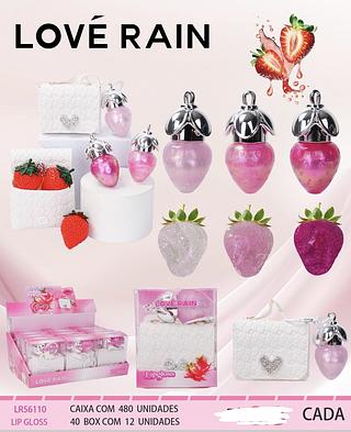 KIT LIP GLOSS LOVE RAIN C/12PCS