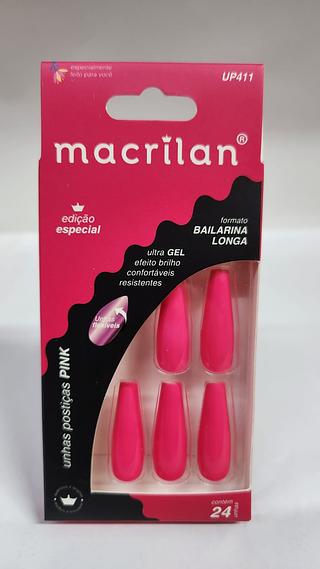 UNHA S POSTICAS PINK C/12PCS MACRILAN