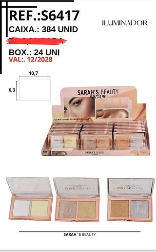 ILUMINADOR SARAHS BEAUTY C/24PCS